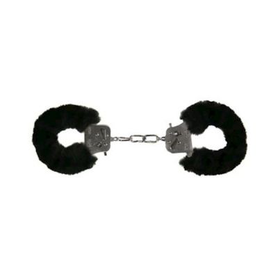 Fur Lined Handcuffs Black