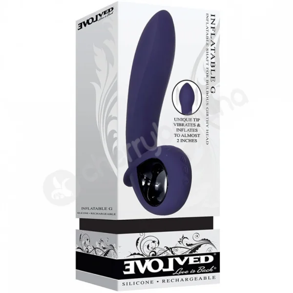 Evolved Inflatable G Blue Inflatable Silicone Anal Or Vaginal Vibrator