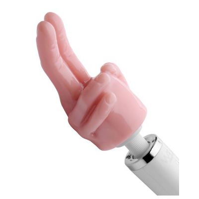 Pleasure Pointer Two Finger Wand Attachment Flesh