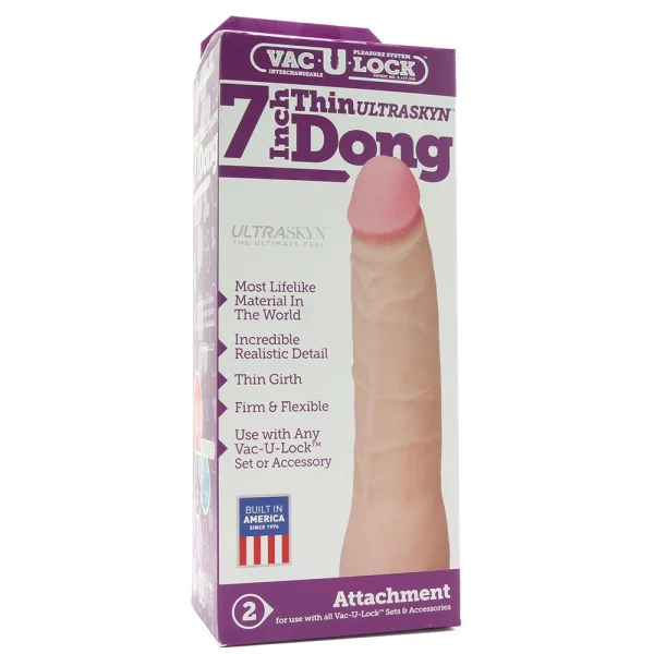 Vac-U-Lock 7 inch Ultraskyn UR3 Dong - White