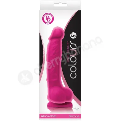 Colours Pink Dual Density 5 Silicone Dong