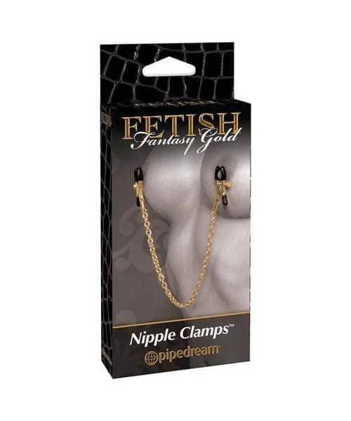 Fetish Fantasy Gold Chain Nipple Clamps Gold