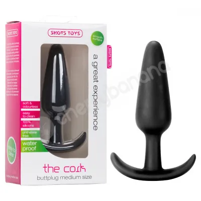Shots Toys The Cork Black Medium Butt Plug