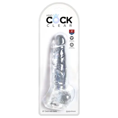 Pipedream Products King Cock Clear 8 Cock With Balls