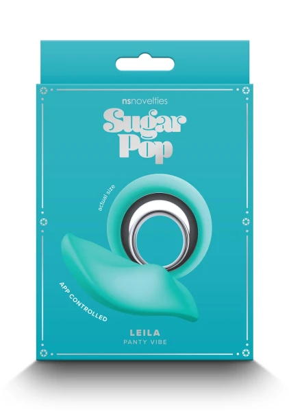 Sugar Pop Leila Rechargeable Silicone App Enabled Panty Vibe With Remote - Teal