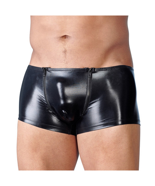 Wet look Men's Zippered Boxers - Small