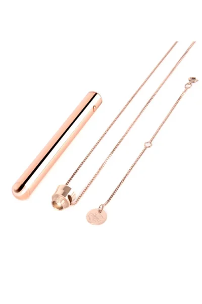 Le Wand 3.5" Whisper Quiet Vibrating Necklace in Rose Gold