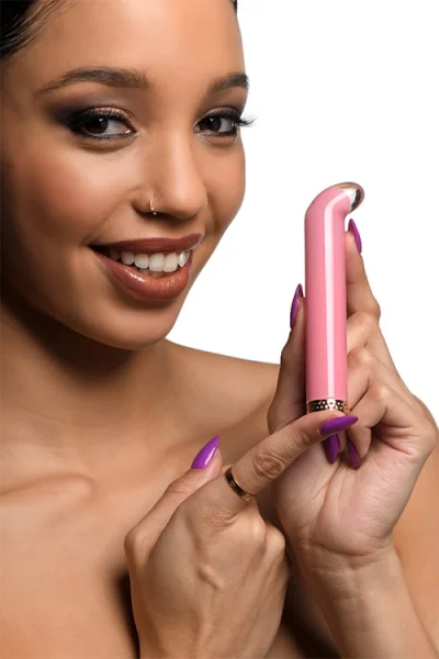 Prisms Erotic Glass 4.5" 10X Curved Glass Bullet Vibrator