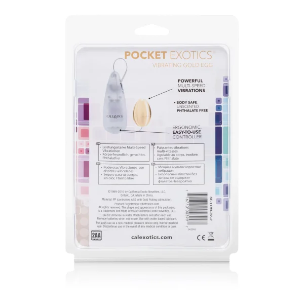 Pocket Exotics Vibrating  Egg - Gold — image 6 of 17