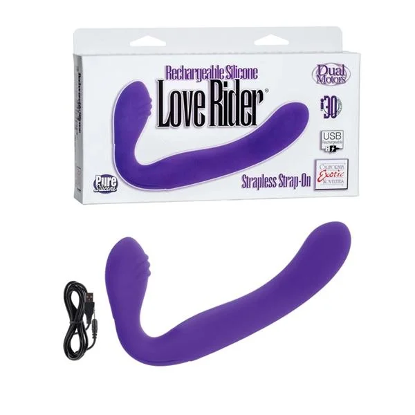 Rechargeable Silicone Love Rider Strapless Strap-on - Purple — image 5 of 6