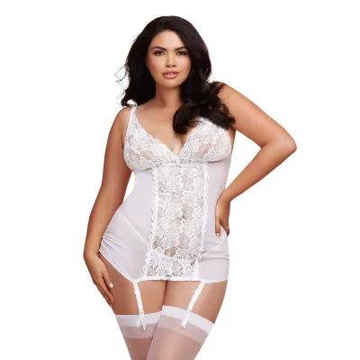 Garterslip and G String Queen Size White