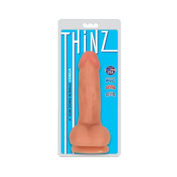 Thinz 6 inches Slim Realistic Dong with Balls