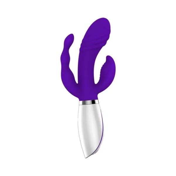 Evolved Disco Triple Play Purple Silicone Rechargeable — image 4 of 9