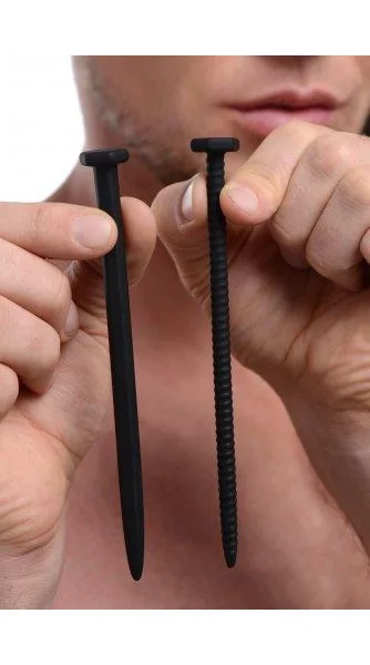 Hardware Nail & Screw Silicone Urethral Sounds Black