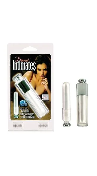 Discreet Intimates Mini Massager With Elegant Case Waterproof White
