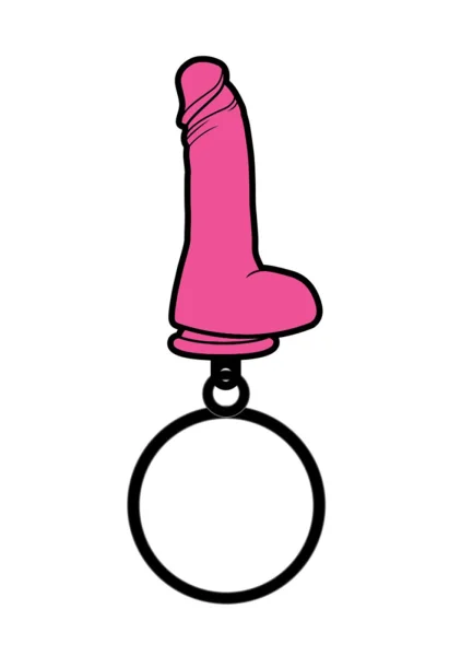 Pink Dildo Keychain