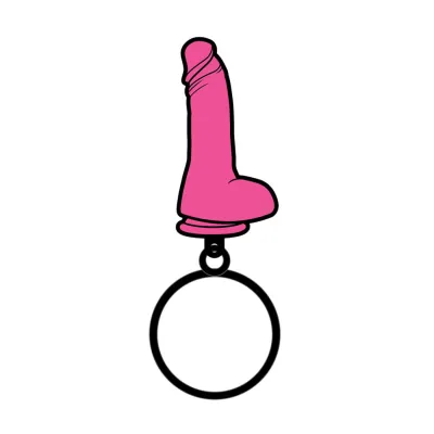 Pink Dildo Keychain