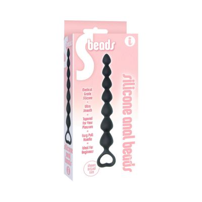 The 9 s S Beads Silicone Anal Beads Black