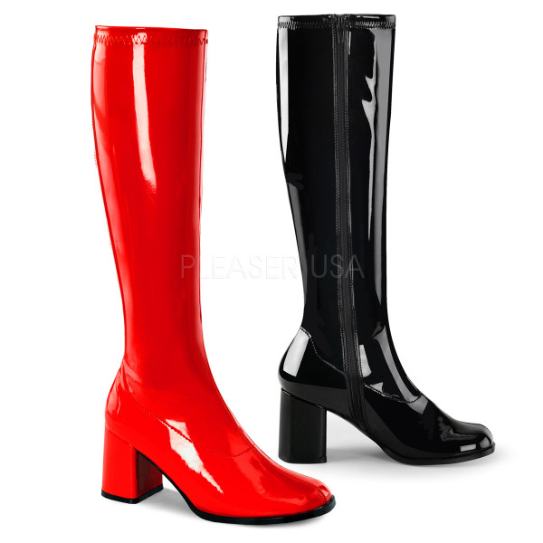3 inches Block Heel Knee High Gogo Boot, Side Zip — image 9 of 12