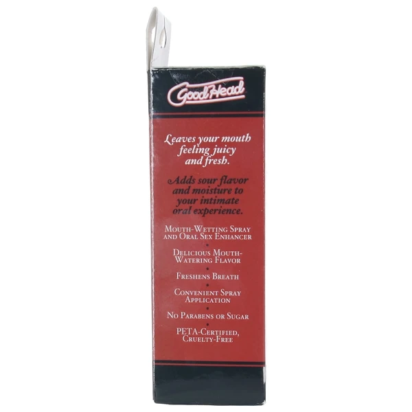 GoodHead Juicy Head Sours Dry Mouth Spray 2 oz By Doc Johnson - Sour Cherry