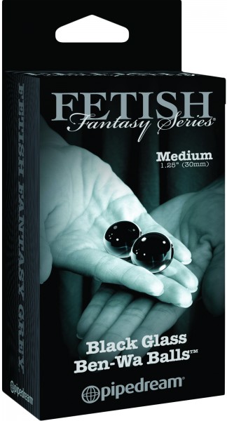 Fetish Fantasy Black Glass Ben-Wa Balls Medium