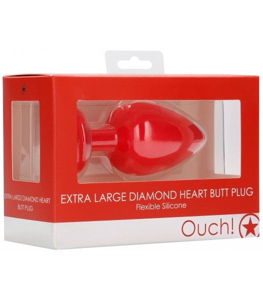 Extra Large Diamond Heart Butt Plug