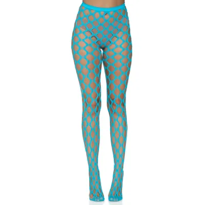 Jumbo Pothole Net Tights Neon Blue One Size Blue One Size