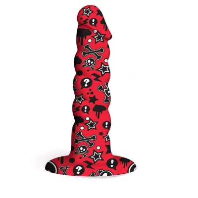 Collage Goth Girl Twisted Silicone Dildo