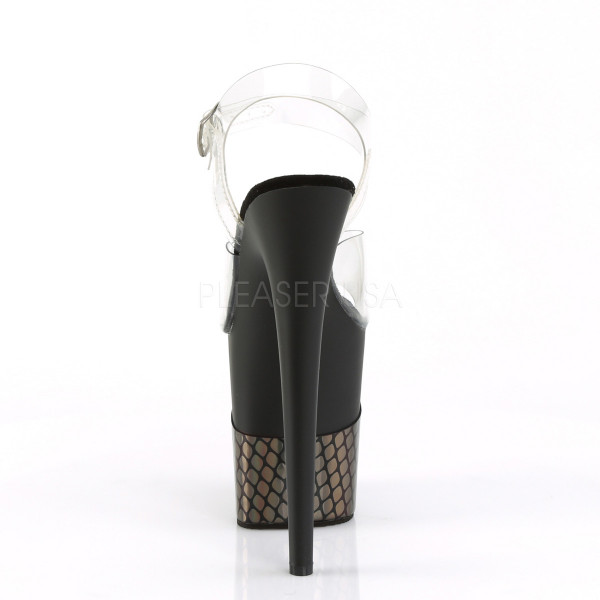 8 inches Heel, 4 inches PF Ankle Strap Sandal w/ Fish Skin Design — image 12 of 12