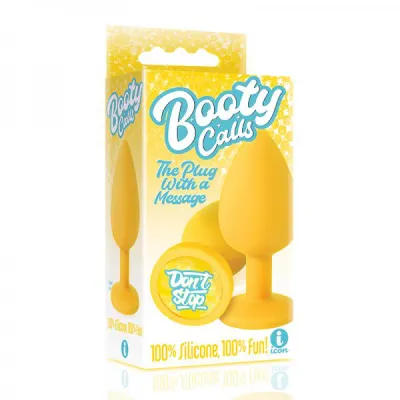 The 9 s Booty Call Butt Plug Yellow Don t Stop
