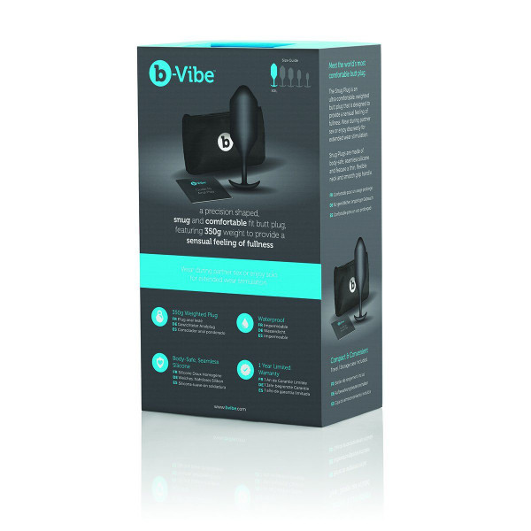 B-Vibe Snug Plug 5 Black Large Butt Plug