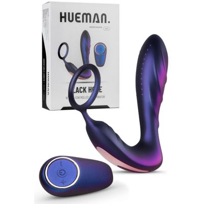 Hueman Black Hole 5 6 Booty Vibrator With Cock Ring Remote