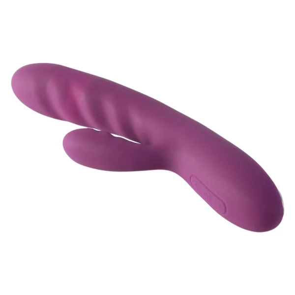 SVAKOM Avery Rechargeable Waterproof Silicone Dual Stimulation Vibrator - Purple