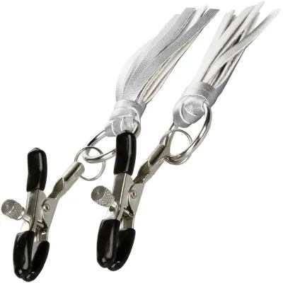 Nipple Play Playful Tassels Nipple Clamps By CalExotics Silver