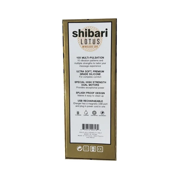 Shibari Luxury Lotus Silicone Vibe 10 Function Usb Rechargeable Waterproof Black — image 6 of 12