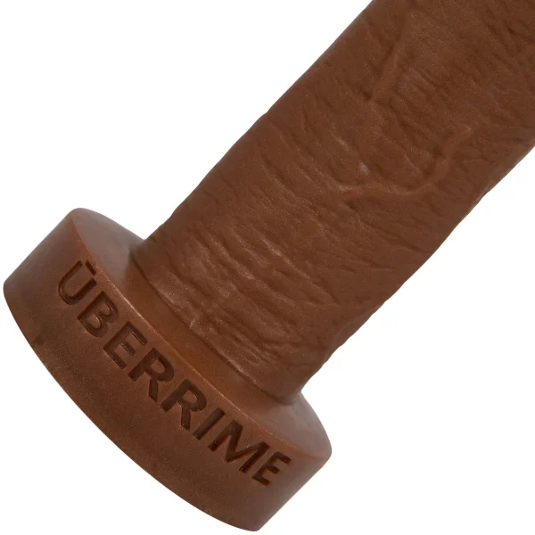 Optimo 7" Dual-Density Realistic Silicone Dildo By Uberrime - Chocolate