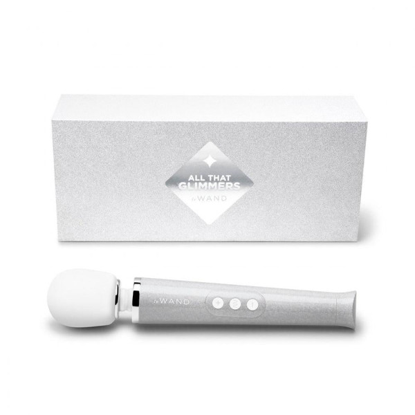 Le Wand 'All that Glimmers' Small Wand Vibrator - White
