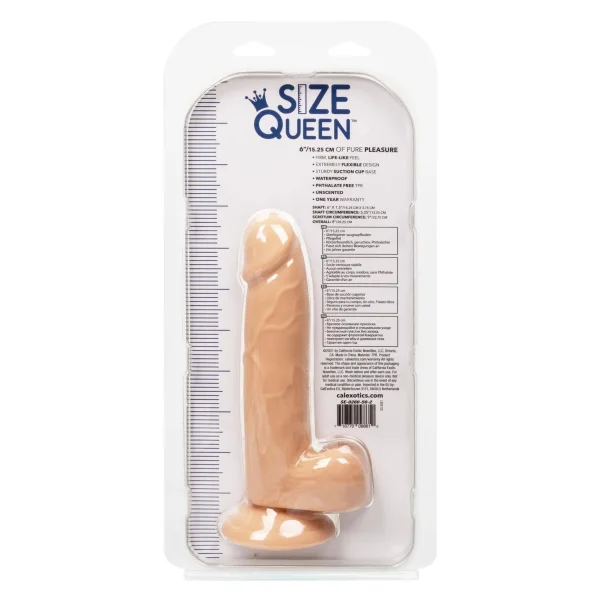 Size Queen 6 inch-15.25 Cm - Ivory