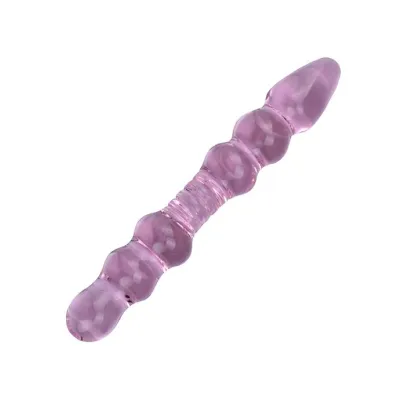 Lucent Pink Glass Butt Beads