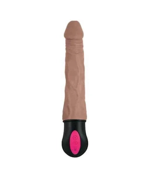 Realistic Warming 7 inch Vibrating Dildo Brown — image 4 of 4