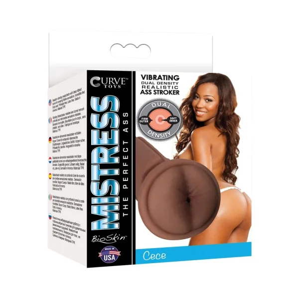 Mistress Dual Density Vibrating Ass Stroker Cece Dark