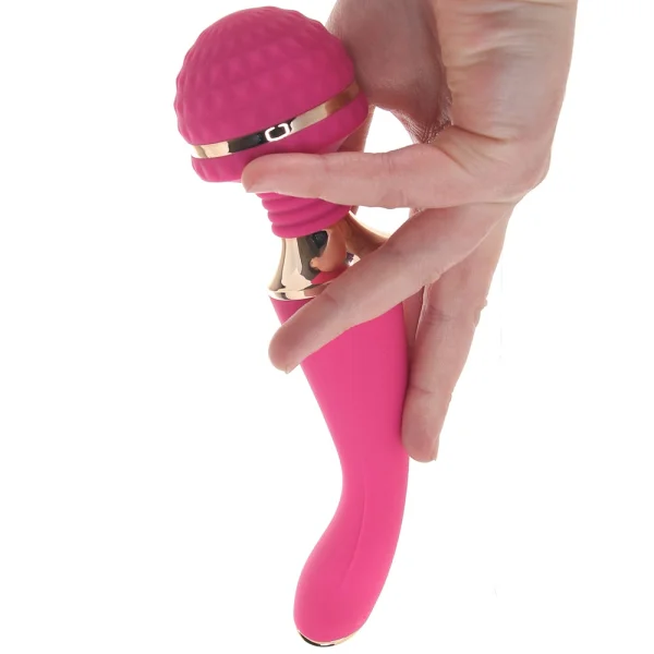 Sugar Pop Bliss Silicone Rechargeable Wand Style Vibrator - Pink