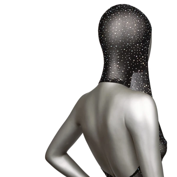 Radiance Hooded Deep V Body Suit - Plus Size