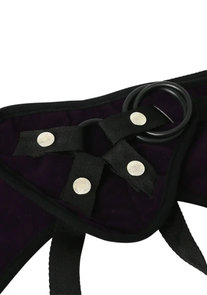 Curvy Collection Plush Purple Strap-On Harness by Sportsheets