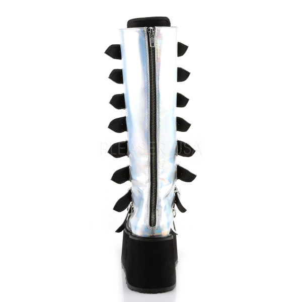 3 1/2 inches PF Knee High Boot w/ 8 Buckle Straps, Back Metal Zip — image 8 of 20
