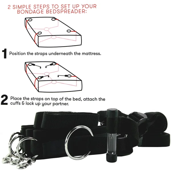Everything You Need BDSM in-a-Box 12pc Bedspreaders Set