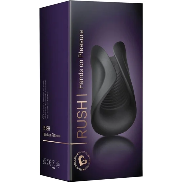 Rush Vibrating Silicone Textured Stroker Penis Masturbator By Rocks-Off