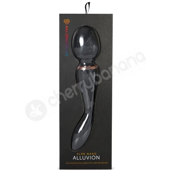 Nu Sensuelle XLR8 Alluvion Black Ultra-Flexible Dual Ended Wand Vibrator