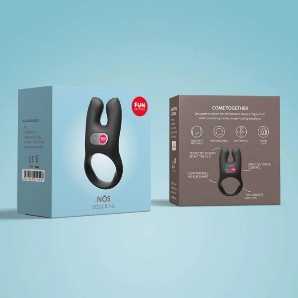 Fun Factory NOS Vibrating Silicone Cock Ring - Black