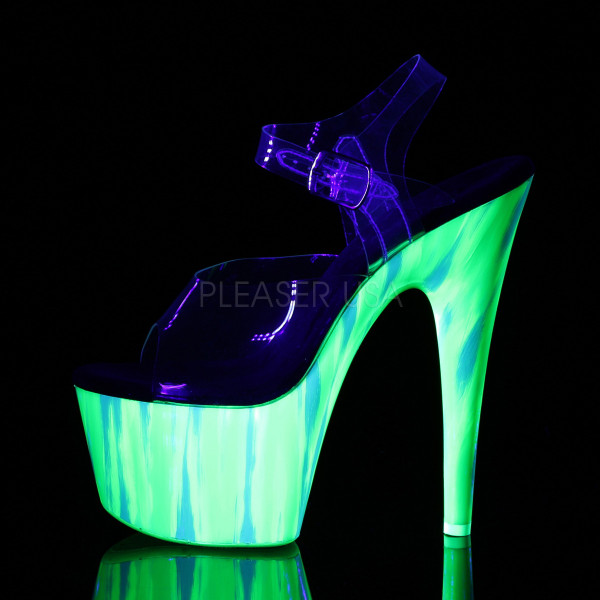7 inches Heel, 2 3/4 inches UV Reactive PF Ankle Strap Sandal — image 11 of 12